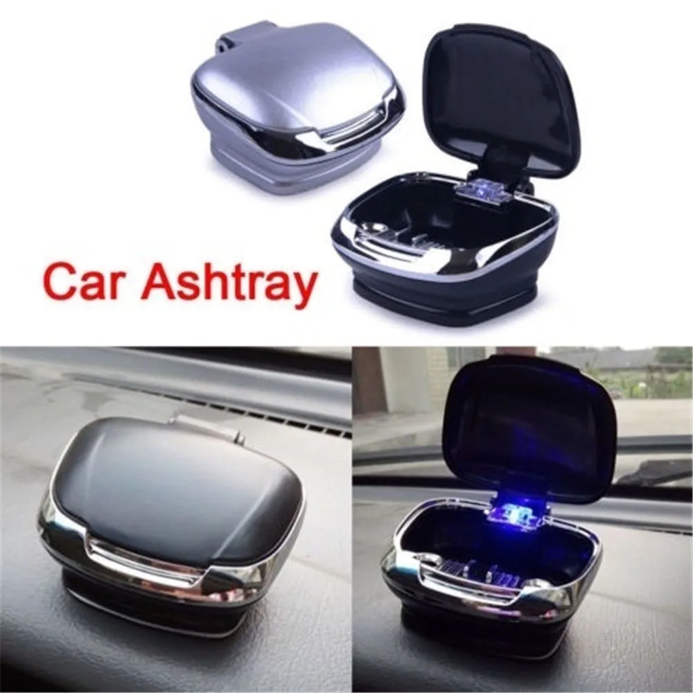 

Car Ashtray Auto Cigarette Lighter Ashtray Holder Smokeless USB Charge Blue LED Light Indicator Car Interior Assessoires