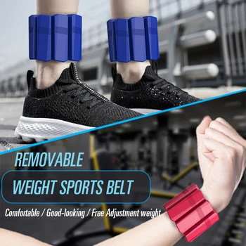 

2pcs 1kg Sports Wrist Strap Weight Bearing Bracelet Running Bracelet Arm Training Sport Equipment Exercise Weights For Fitness