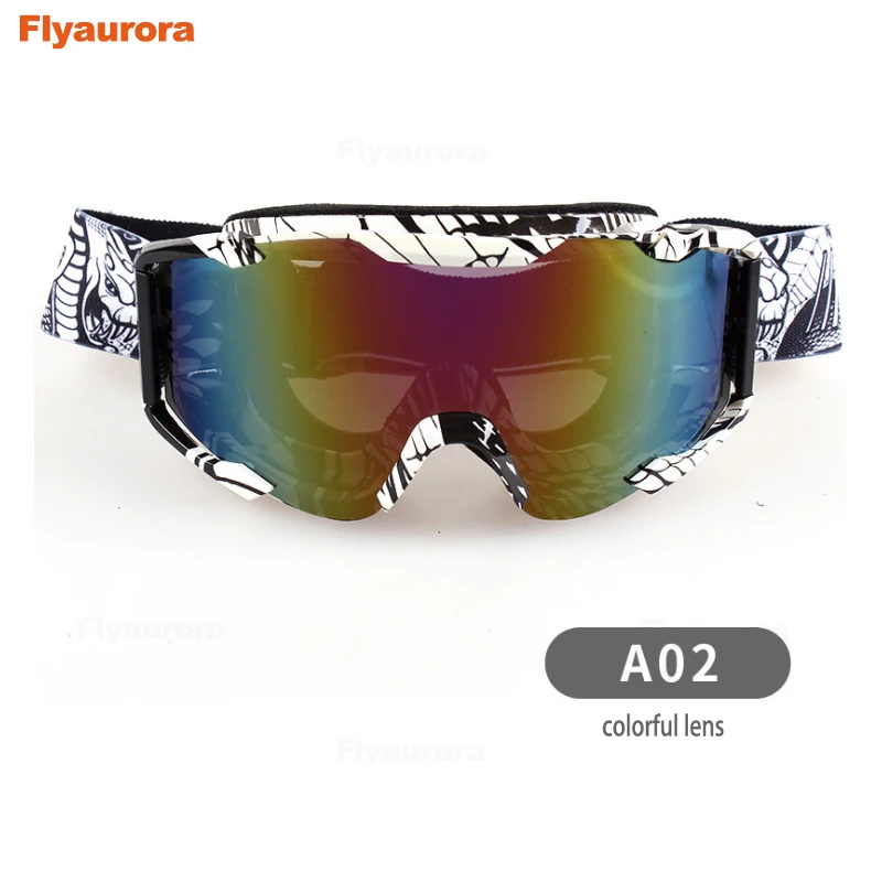 Gafas moto rcycle очки маска шлем для мотокросса c очками очки ветрозащитные Внедорожные мото кросс шлемы с очками велосипед Спорт Glasse - Цвет: colorful A2