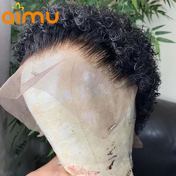 

Curly Pixie Cut Wig Glueless Short Bob Wig 13x4 Lace Front Human Hair Wigs for Black Women 4x4 Closure Pre Plucked Hairline Remy