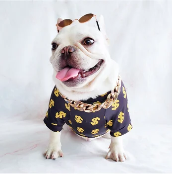 

Pet Clothes Dog Summer Clothes Dollar T-Shirt Coat French Bulldog Vest Small Dogs Cats Clothing DropShipping Pet Products