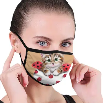 

Ladybug Cat Fashion Washable Anti Dust Windproof Face Mask Cute Mask