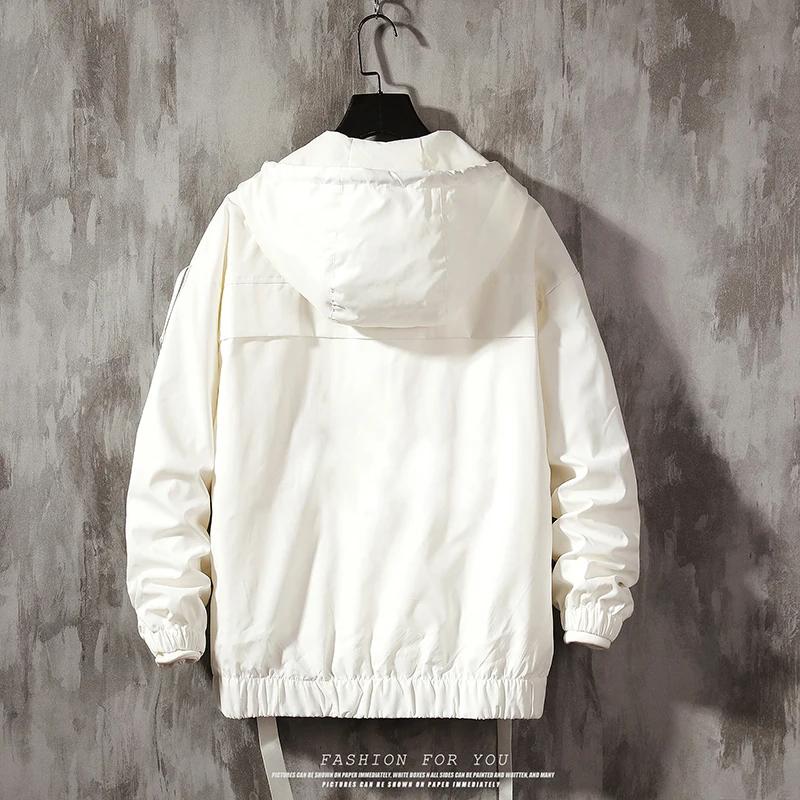 Dropshipping Streetwear Spring Man Safari Style Jacket Mens Harajuku Black Windbreaker Jackets Male Pockets Oversize Jacket