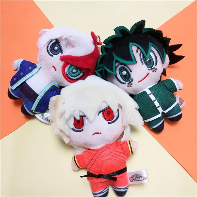 

Anime Boku no My Hero Academia Midoriya Izuku Todoroki Shoto Cosplay Cute Plush Doll Figure Keychain Bags Pendant Keyring Gift