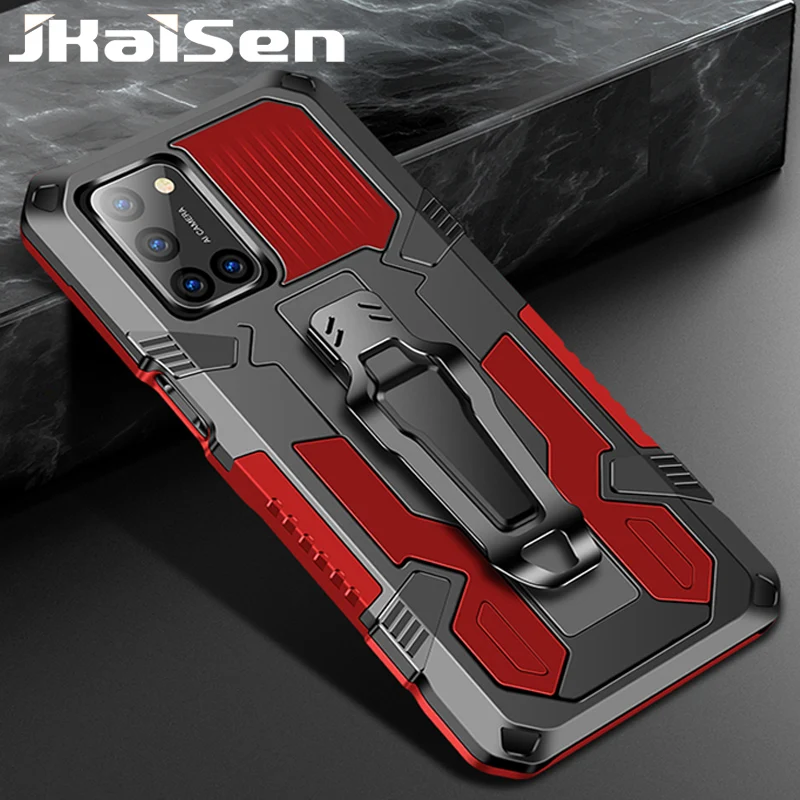 Shockproof Phone Case For OPPO A5 A7 A12 A9 A8 A32 A52 A53 A72 A92 A73 A15 Car Holder Back Clip Cover For OPPO A3S A5S A11K A1K