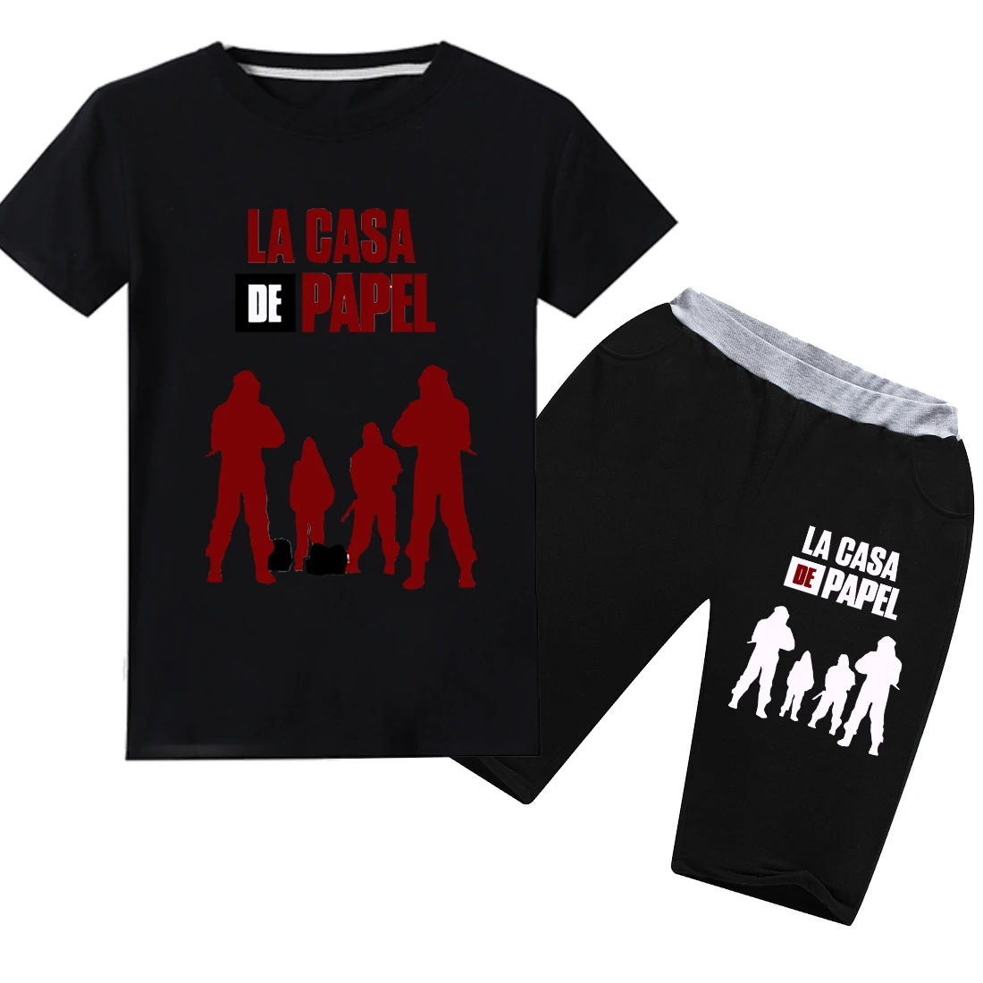 

sets money heist MK active Kid Girls T-shirt Children's Clothing Ninja Ninjago Cartoon Tops Tshirts School ume boys clothes