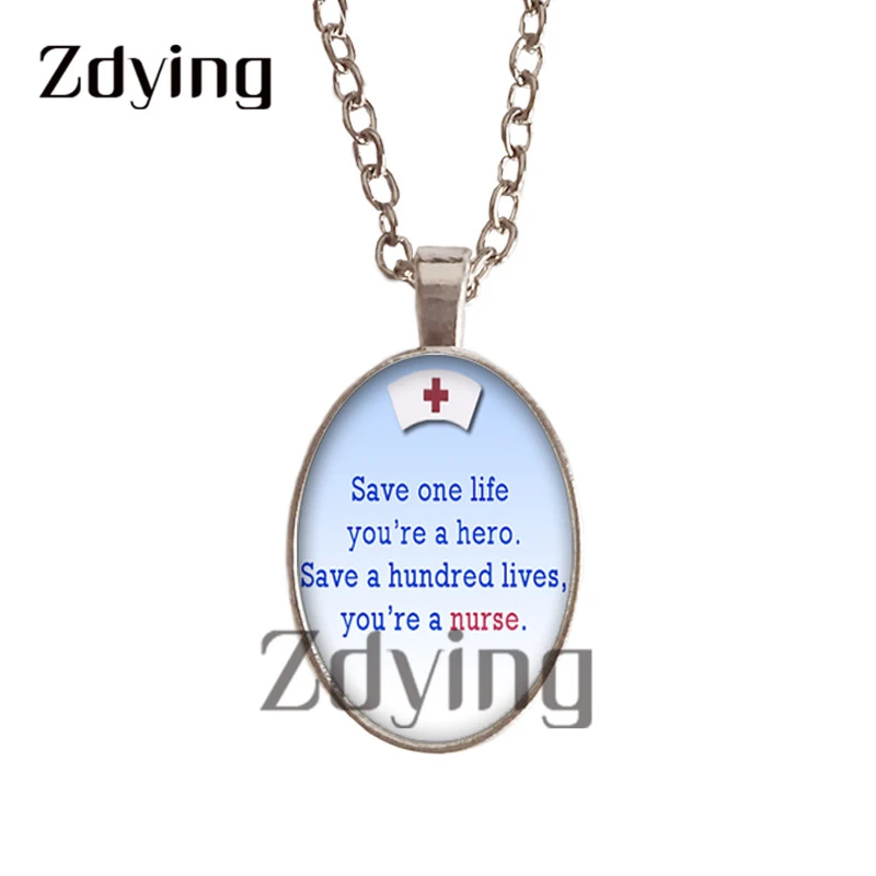 Zdying Collier Avec Pendentif En Forme De Cœur Citation Medicale D Infirmiere Image En Verre Cabochon Breloques Cadeau Pour La Journee D Infirmiere Nu027 Aliexpress