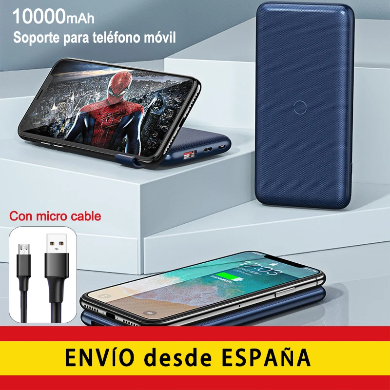 Power Bank fast charging PD & QC3.0 18W - 10000 mAh external battery, portable Charger for Android & iOSTableta Power Bank fast charging PD & QC3.0 18W - 10000 mAh external battery, portable Charger for Android & iOSTableta