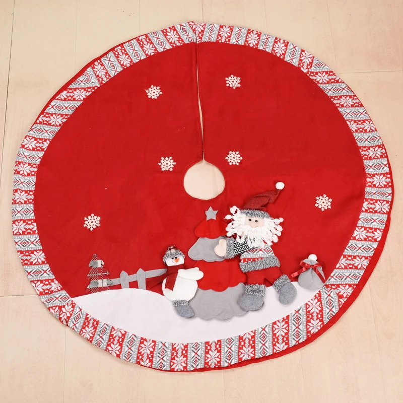 santa claus Новогоднее украшение Рождественская елка юбка Decoracion Navidad коврик Санта Клаус для елки праздничные вечерние украшения Рождественское украшение для дома - Цвет: santa claus