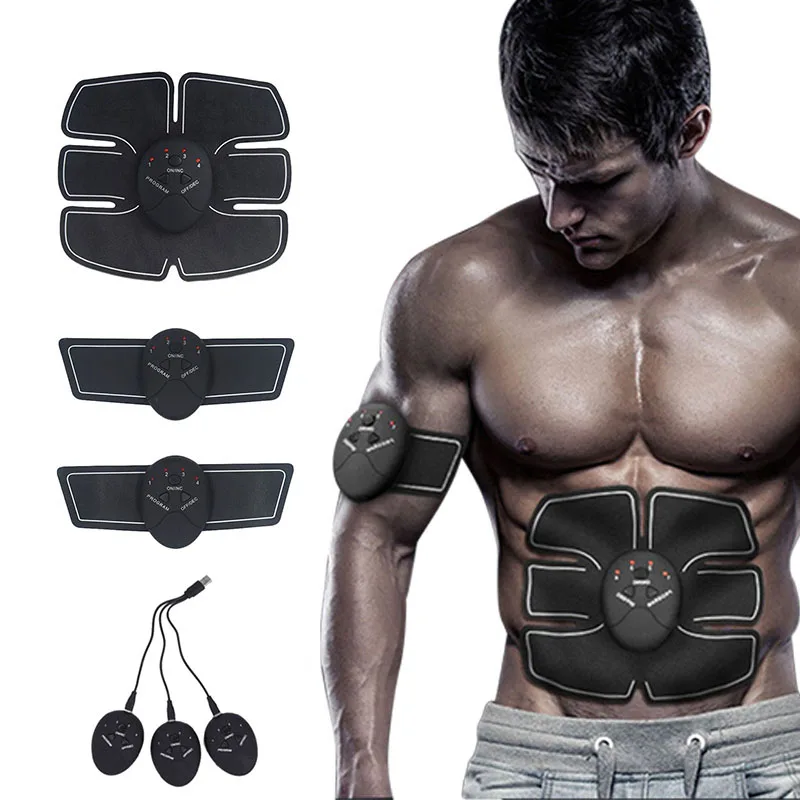 Rechargeable Wireless Muscle Stimulator Smart Fitness EMS Trainer gym Abdominal Arm Exerciser Body Slimming Massage 8 | Спорт и