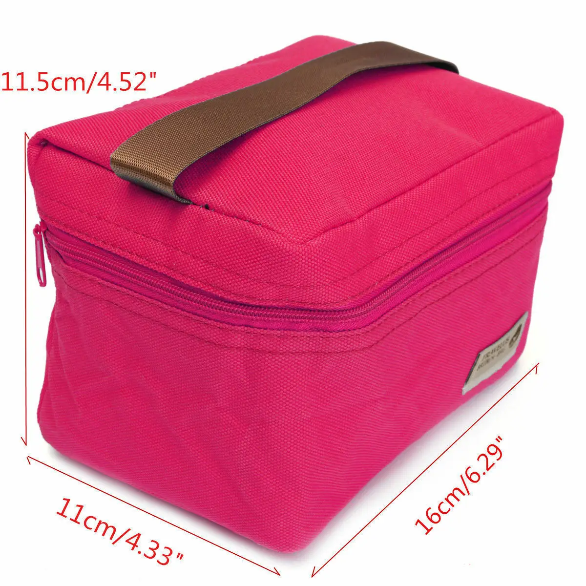 Портативный Ланч-мешок Термоизолированный Ланч-бокс большая сумка-охладитель Bento мешок ланч-контейнер школьные сумки для хранения еды - Цвет: rose red