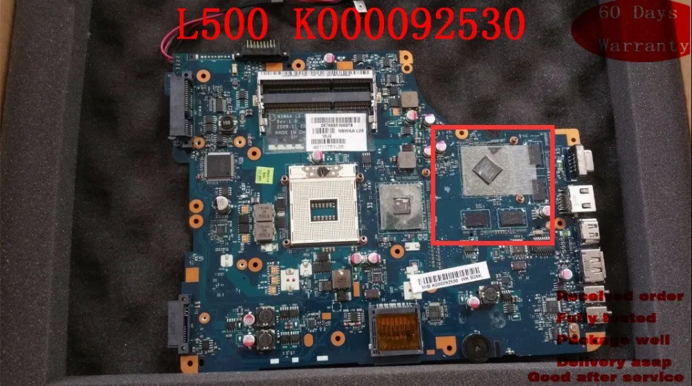 Сменная материнская плата для ноутбука Toshiba L500 L505 NSWAA LA-5322P серии K000092530 полностью