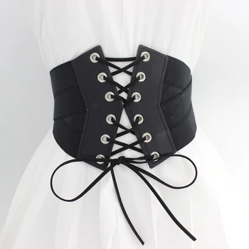

Women Slimming Belt Shaper Corset High-elastic Super Wide Strap Buckle Bow-knot Waistband Cummerbund