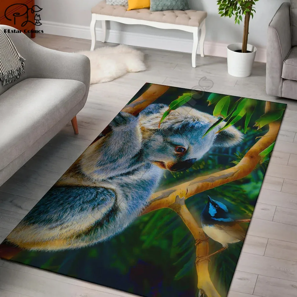 

Koala carpet Square Anti-Skid Area Floor Mat 3D Rug Non-slip Mat Living Room Soft Bedroom Carpet