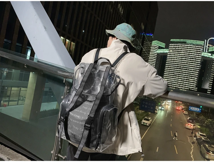 pvc geléia mochila rua moda marca saco de escola 3m reflexivo legal