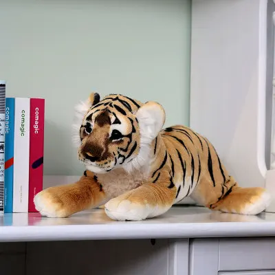 Мягкие животные тигр, плюшевые игрушки подушки животных Лев Peluche Kawaii кукла хлопок девушка Brinquedo игрушки для детей - Цвет: Yellow Tiger