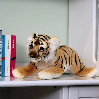 Yellow Tiger Мягкие животные тигр, плюшевые игрушки подушки животных Лев Peluche Kawaii кукла хлопок девушка Brinquedo игрушки для детей - Цвет: Yellow Tiger