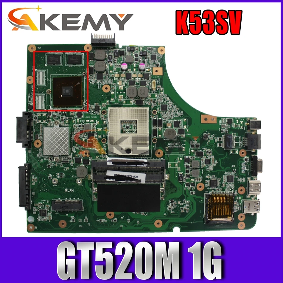 K53SV Материнская плата ноутбука REV 3 0/3 1 для ASUS K53SC A53S X53S P53S K53SJ с GT520M 1G GPU материнская |