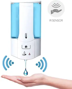 

400ml Automatic Soap Dispenser Touchless Sensor Hand Sanitizer Shampoo Detergent Dispenser Wall Mounted For Bathroom Kitchen