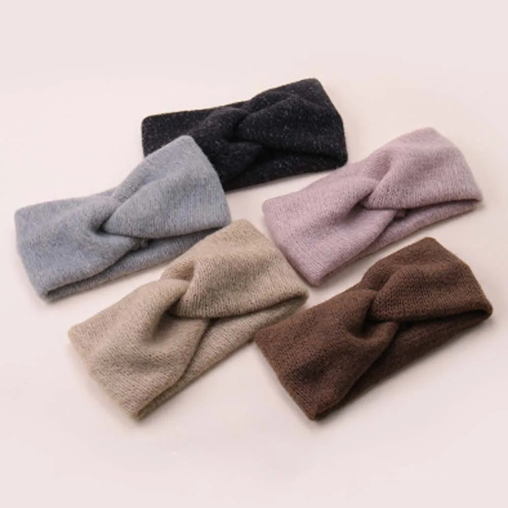 

Winter Autumn Solid Color Baby Headband Girls Twisted Knotted Soft Elastic Baby Girl Headbands Hair Accessories Haarband