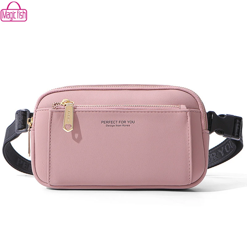 

Magic fish Cross Body Chest Bag FOREVER YOUNG 6 Colors PU Leather Women Fashion Versatile Waist Bag