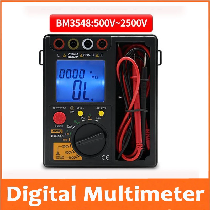 

High quality Resistance Meter BM3548 2 in 1 Digital Insulation Resistance Test meter multimeter megohmmeter megger ohm tester