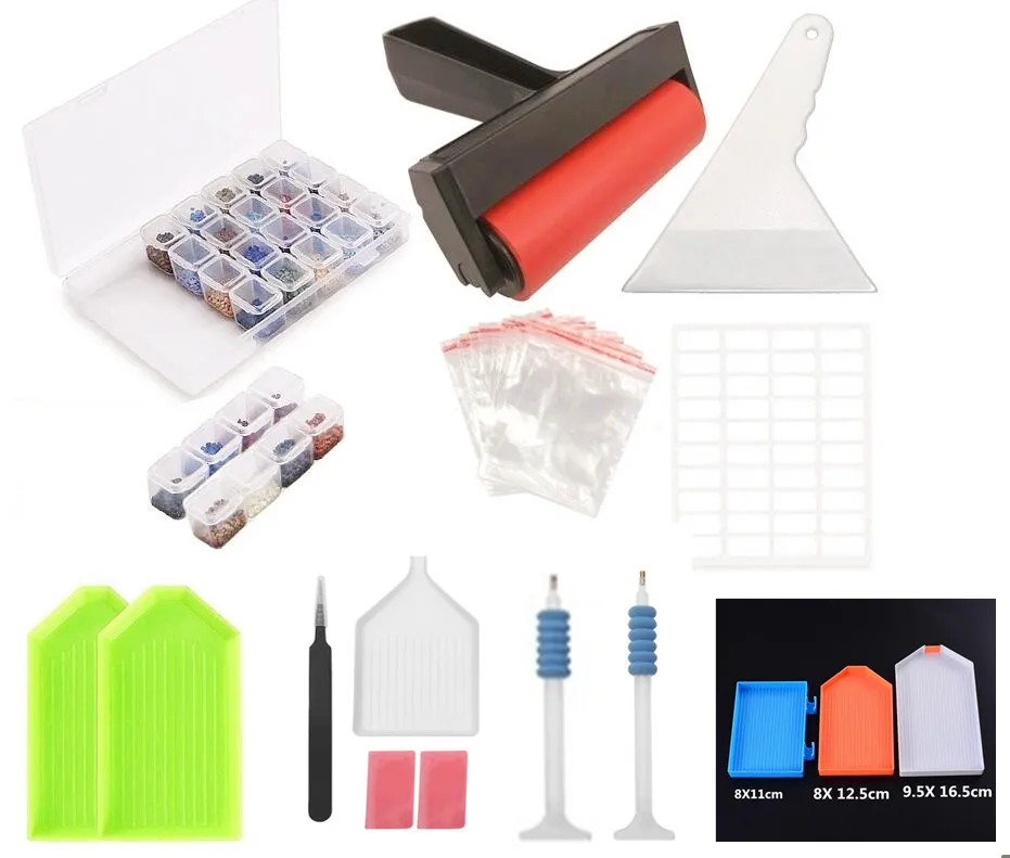 

Diy Diamond Painting Accessories and Tools Kit Adult or Kids Diamond Embroidery Box Mosaic Glue Pen Kit