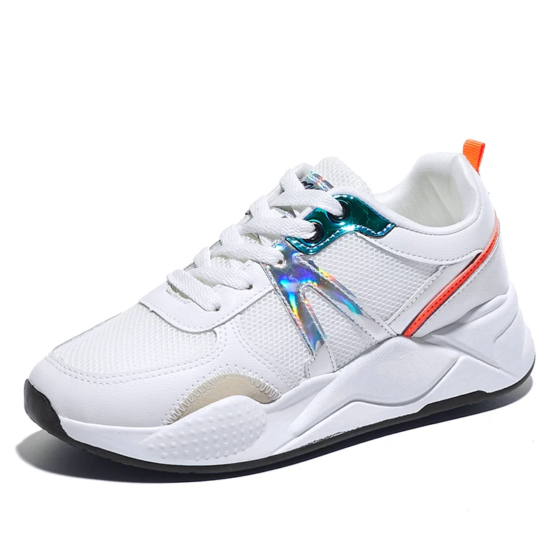 

Fashion Sports Shoes Women Mesh Breathable Top Brand Sneakers Flat Bright Strip Casual Runing Shoes Zapatillas Mujer Deportiva
