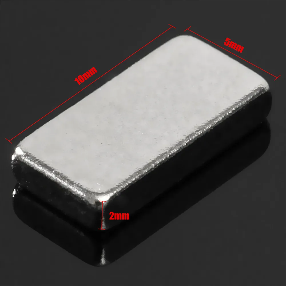 

100pcs 10 x5 x 2mm N52 Block Magnets Rare Earth Neodymium Permenent Magnets Super Strong Block Small Magnet 10mm x 5mm x 2mm Hot