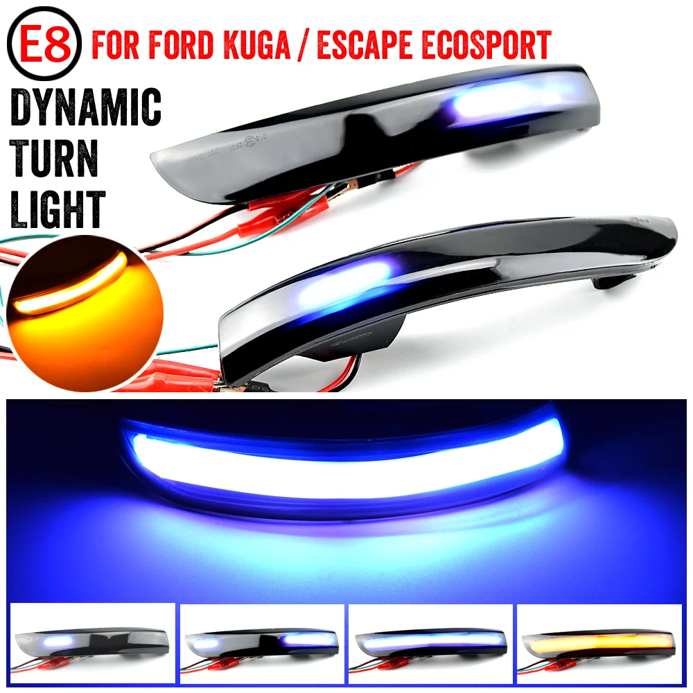 

For Ford Kuga Escape EcoSport 2013-2018 LED Dynamic Turn Signal Light Side Rear-View Mirror Indicator Blinker