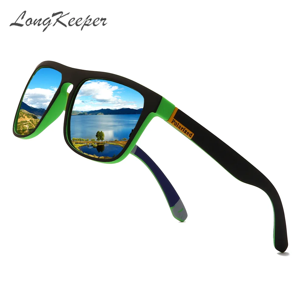 

LongKeeper Brand Design Square Sunglasses Men Polarized Sun Glasses Women Mirror Shades oculos de sol masculino UV400