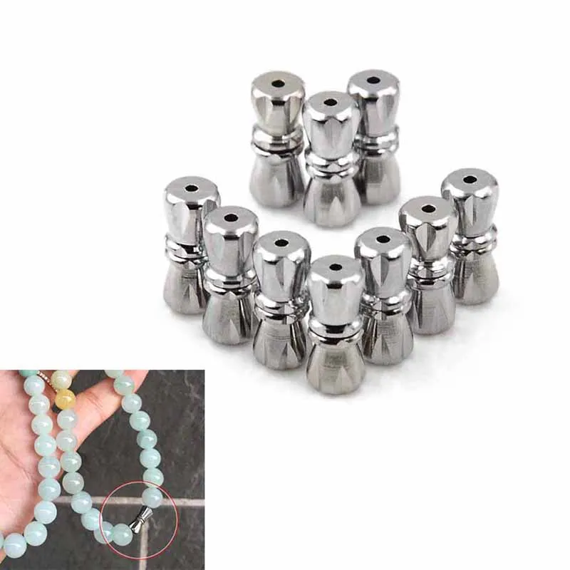 

10Pcs Dull Silver Screw Clasp Barrel Screw Clasps For Bracelet Necklace Jewelry Making Findings Hole