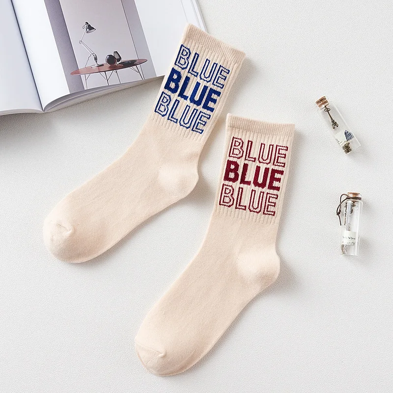 

Tide brand spring and summer socks stockings creative retro tide socks custom basketball socks