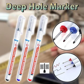 

1/3pcs Deep Hole Marker Long Nib Marker Multipurpose Accuracy Water-resistant Fast Drying Pen MU8669