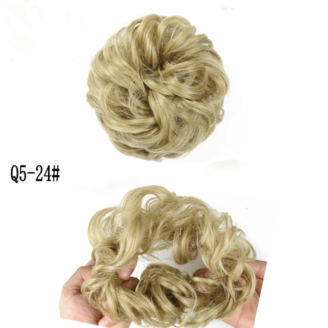 MERISIHAIRHair Extensions Wavy Curly Messy Hair Bun Extensions Donut Hair Chignons Hair Piece Wig Hairpiece headwear rings ring 24