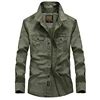 Lowered Mens Shirts Long-Sleeve Military Plus-Size 5XL Brand Spring 100%Cotton 4XL Camisa Autumn 87Zp7Onx