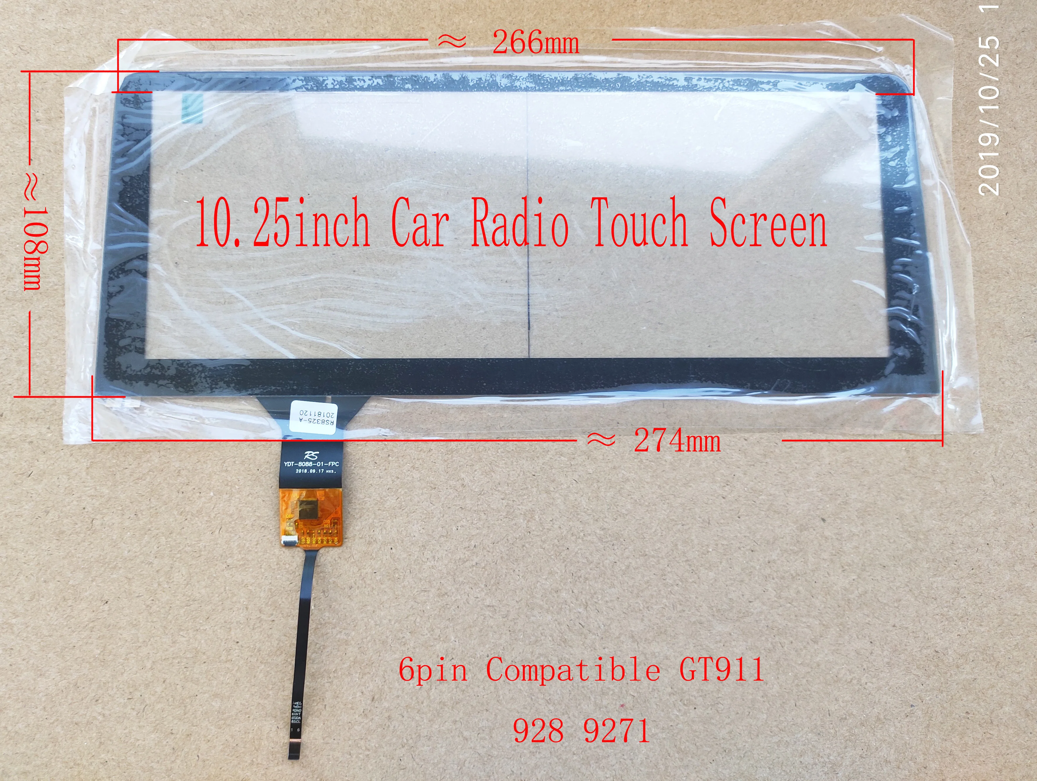 Tela de Toque da Navegação do Carro 6pin com Controlador Polegada bw Glc Glk c Gla Usb Windows Raspberry pi Android 8.8 - 10.25 10.3 12.3 - Imagem 6