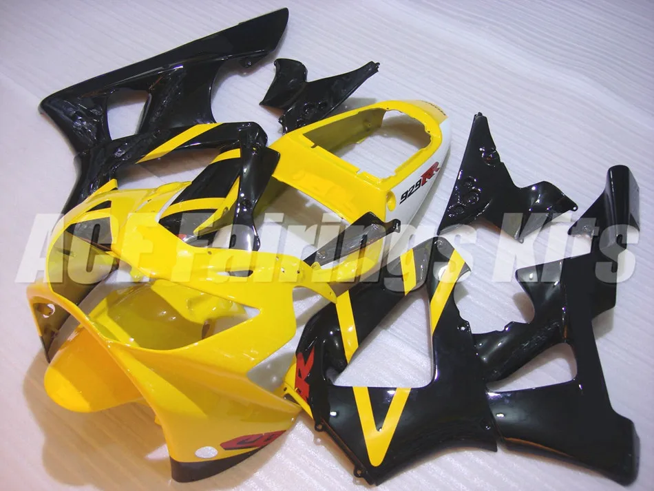 Полный комплект обтекателя мотоцикла для Honda CBR929RR CBR900RR 929 2000 2001 00 01 929RR обтекатели ABS пластик желтый черный FR