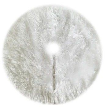 

Christmas Tree Skirt,White Carpet Christmas Tree Skirt Base Mat Cover for Christmas Tree Decoration New Year Home Party