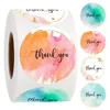 500 Pcs/roll Thank You Stickers Cute Pink Gold Labels For Small Business Or Wedding Gift Decor Sticker Stationery Supplies