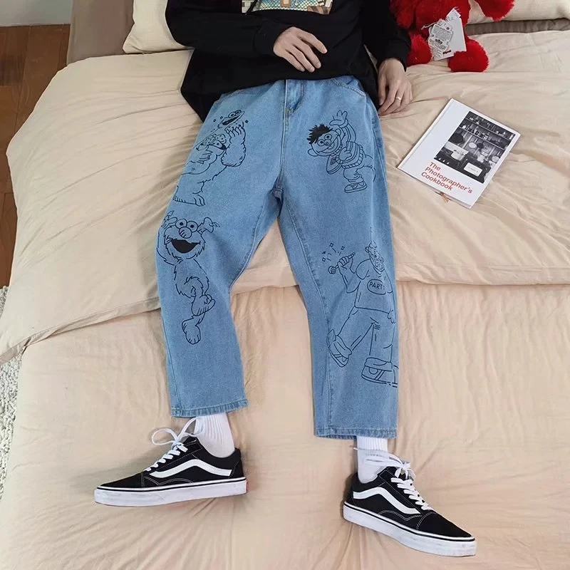 Женские свободные прямые джинсы в стиле бойфренда популярные весенние брюки до