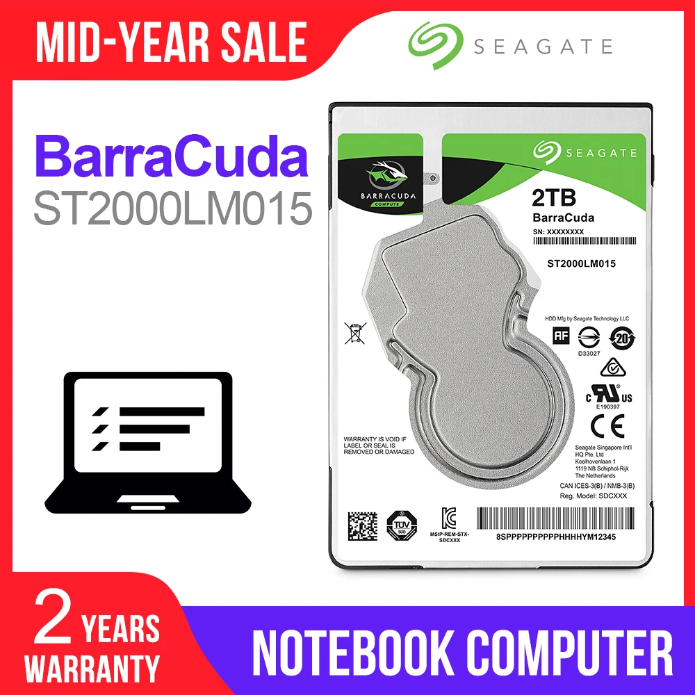 Цена Seagate 2 ТБ 2,5 дюймовый внутренний жесткий диск для ноутбука диск 7 мм 5400 об мин SATA 6 ГБ сек. 128 МБ кэш 2,5
