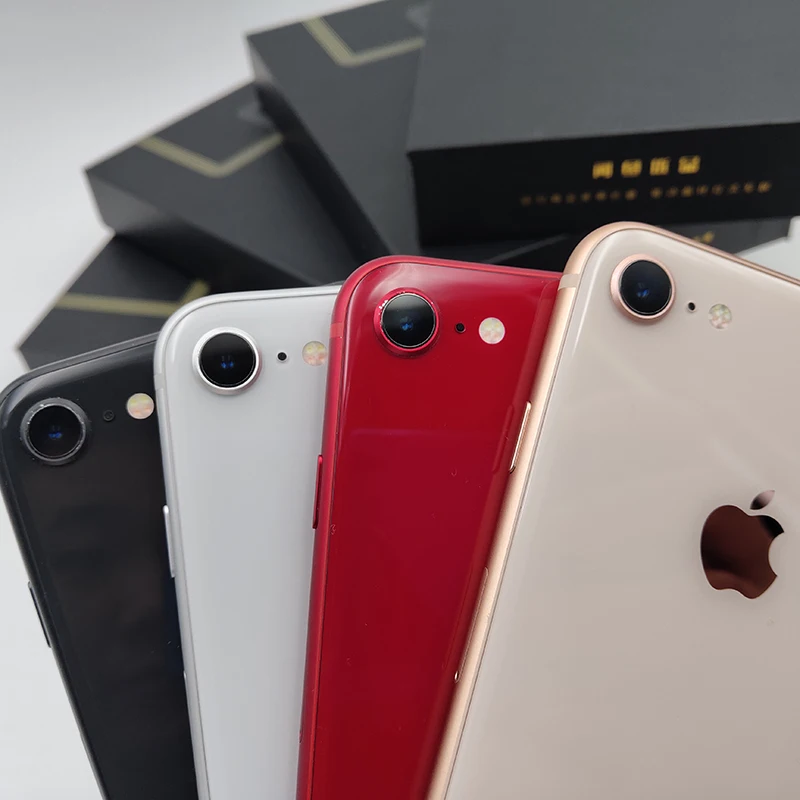 Разблокированный Apple iPhone 8, 4,7 дюймов, шестиядерный процессор, 256 Гб ПЗУ, 12МП и 7мп камера, iOS LTE, отпечаток пальца, сенсорный ID мобильный телефон