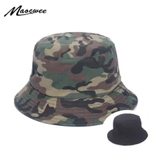 Унисекс уличная камуфляжная Панама, двухсторонняя носимая Рыболовная Шапка для мужчин и женщин, одноцветная модная Солнцезащитная дышащая Панама