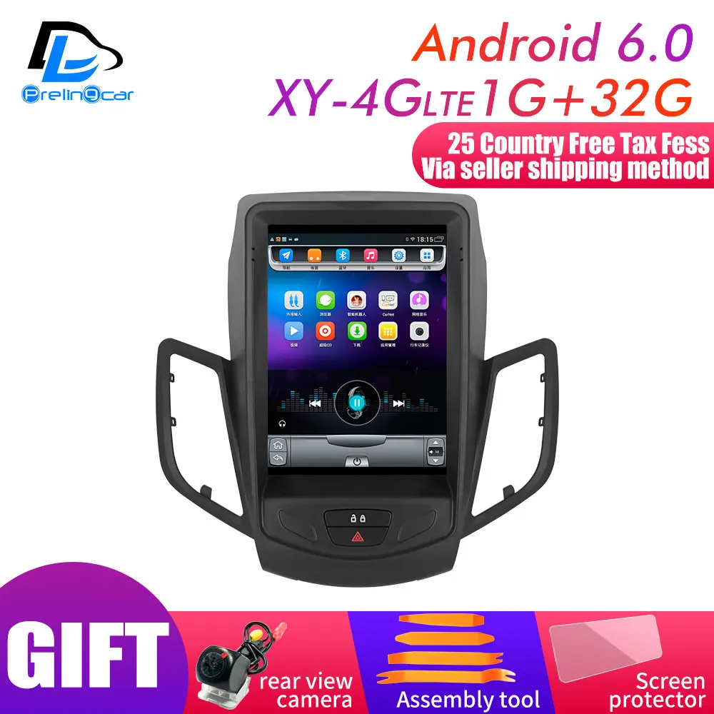 XY-4G 1G32G An6.0 32G rom вертикальный экран android автомобильный gps мультимедийный видео радио плеер в тире для ford fiesta car navigaton - Цвет: XY-4G 1G32G An6.0