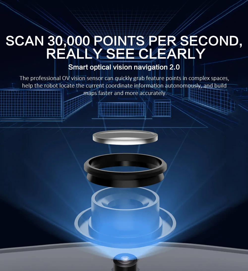 Dreame F9 Smart Robot Vacuum Cleaner 2500Pa Suction Vision Navigation Wet Dry Mop Quiet Sweeping 150-min Auto-cleaning