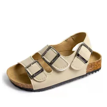 

Children Summer Shoes PU Leather Cork Outsole Kids Beach Sandals Casual Shoes Comfort For Boys Girls School Sandals