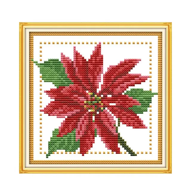 Joy Sunday New Arrival Small Cross Stitch Flowers Pattern Twelve Months Flower Dmc 11 14ct Printed Cross Stitch Kit Home Decor Package Aliexpress