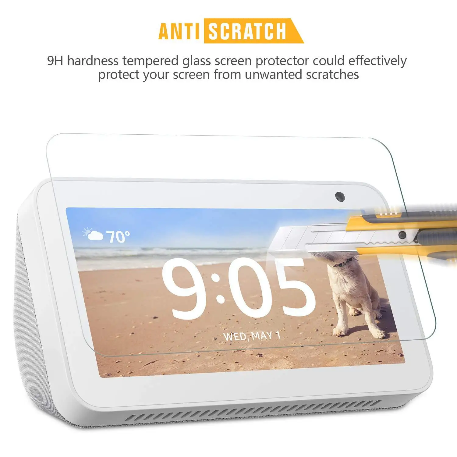 Для Amazon Echo Show 5 Защита экрана против царапин Закаленное стекло для Amazon Echo Show 5 8," HD Защитная стеклянная пленка