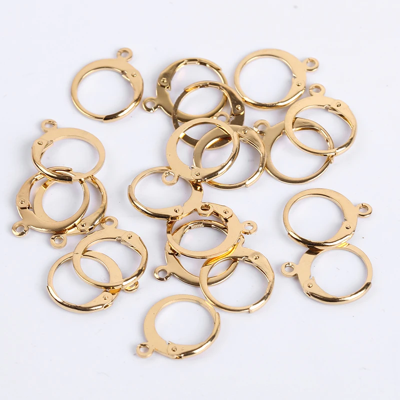 20 Pcs/Lot 14x12mm Stainless Steel Diy French Earring Hooks Wire Settings Base Hoops Earrings Accessories For Jewelry Making